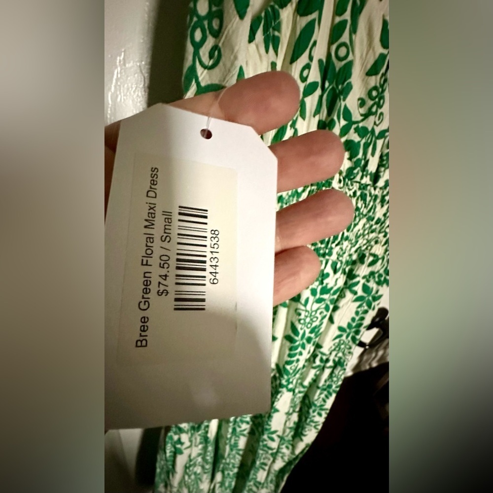 ‼️RARE‼️🎸LeiMarie🎸🔥NWT🔥Skies Are Blue MIDI Sundress in Kelly Green/White—S - Picture 12 of 16